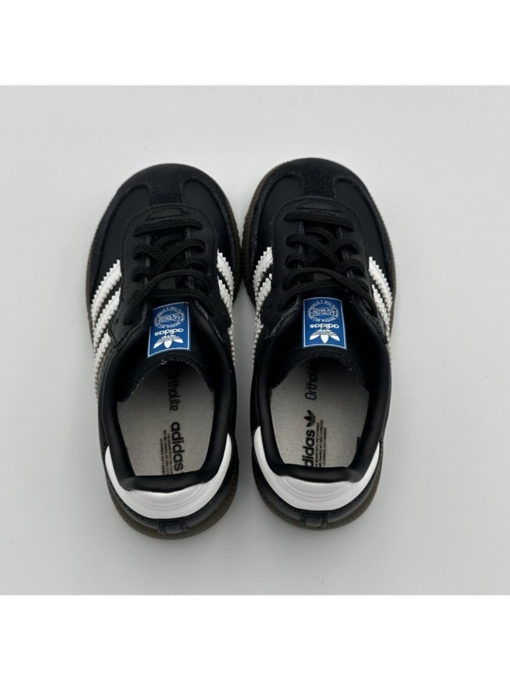 Adidas Samba Classic Sneakers Kids Toddler Size 9K US Black White Gum Sole - Picture 5 of 10